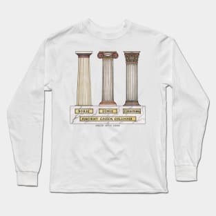 Polychrome Ancient Greek Column orders Long Sleeve T-Shirt